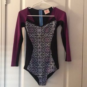 Long sleeve one piece bathing suit
